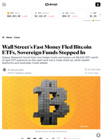 Wall Street’s Fast Money Fled Bitcoin ETFs, Sovereign Funds Stepped In - Decrypt