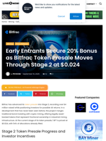Early Entrants Secure 20% Bonus as Bitfrac Token Presale Moves Through Stage 2 at $0.024 | Live Bitcoin News