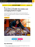 From $10 to $10,000: Dollar-Cost Averaging in Crypto
