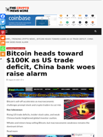 Bitcoin heads toward $100K as US trade deficit, China bank woes raise alarm - The Crypto News Wire
