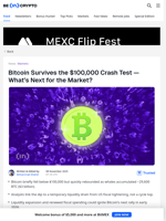 Bitcoin Survived The $100K Crash Test, Analysts Say This is Next