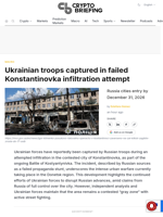 Ukrainian troops captured in failed Konstantinovka infiltration attempt