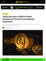 Obita Secures $10M to Power Stablecoin-Driven Cross-Border Payments
