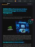 NVIDIA Offers Free Access to Base Command Manager for AI Cluster Management - Blockchain.News