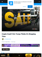 Crypto Crash? Eric Trump Thinks It’s Shopping Time