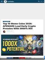 Top 10 Meme Coins 2026: APEMARS Lead Early Crypto Presales With 5900% ROI - TechBullion