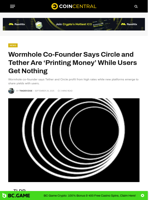 Wormhole Co-Founder Says Circle and Tether Are 'Printing Money' While Users Get Nothing - CoinCentral