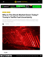 Why is The Stock Market Down Today? Trump's Tariffs Fuel Uncertainty - CoinCentral