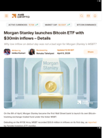Morgan Stanley launches Bitcoin ETF with $30mln inflows – Details - AMBCrypto