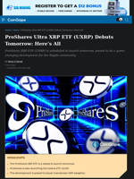 ProShares Ultra XRP ETF (UXRP) Debuts Tomorrow: Here's All