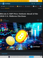 Bitcoin & XRP Price Outlook Ahead of the 2026 U.S. Midterm Elections