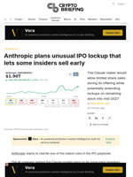 Anthropic plans unusual IPO lockup that lets some insiders sell early