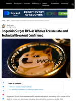 Dogecoin Jumps 10% Fueled by Whales and Technical Breakout
