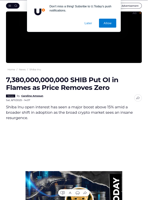 7,380,000,000,000 SHIB Put OI in Flames as Price Removes Zero - U.Today