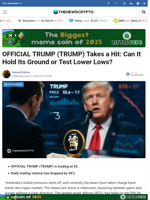 OFFICIAL TRUMP (TRUMP) Takes a Hit: Can It Hold Its Ground or Test Lower Lows?