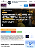 Aster Plans $600M Airdrop and XRP Eyes $10, But BlockchainFX at $0.026 Looks Like the Next 1000x Crypto | Live Bitcoin News