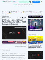 DWF Labs Named Official Market Maker for JST as JUST Ecosystem Expands – Press release Bitcoin News