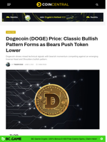 Dogecoin (DOGE) Price: Classic Bullish Pattern Forms as Bears Push Token Lower - CoinCentral