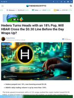 Hedera Turns Heads with an 18% Pop, Will HBAR Cross the $0.30 Line Before the Day Wraps Up?