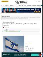 Knesset panel advances bill to dissolve parliament amid coalition breakdown