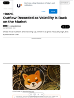 +100% Shiba Inu (SHIB) Exchange Outflow Recorded as Volatility Is Back on the Market - U.Today