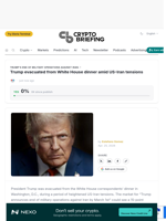 Trump evacuated from White House dinner amid US-Iran tensions