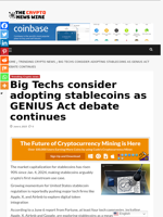 Big Techs consider adopting stablecoins as GENIUS Act debate continues - The Crypto News Wire