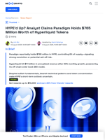 Does Paradigm Hold $765 Million in Hyperliquid (HYPE) Tokens?