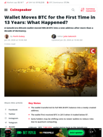 Wallet Moves BTC for the First Time in 13 Years: What Happened? - Coinspeaker