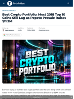 Best Crypto Portfolio: Most 2018 Top 10 Coins Still Lag as Pepeto Presale Raises $11.2M - TechBullion