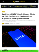 Intuit Inc. ($INTU) Stock: Shares Climb on Clair On-Demand Pay Launch, AI Expansion and Higher Dividend