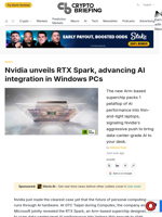 Nvidia unveils RTX Spark, advancing AI integration in Windows PCs