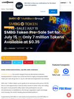 $MBG Token Pre-Sale Set for July 15 — Only 7 million Tokens Available at $0.35 | Live Bitcoin News