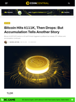 Bitcoin Hits $111K, Then Drops: But Accumulation Tells
Another Story