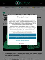 Pepe Coin Up 52% in a Month, with a Crypto Analyst Confident of a $7 Billion Return - Crypto News Flash