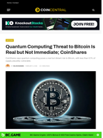 Quantum Computing Threat to Bitcoin Is Real but Not Immediate; CoinShares
