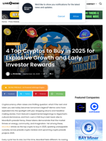 4 Top Cryptos to Buy in 2025 for Explosive Growth and Early Investor Rewards | Live Bitcoin News
