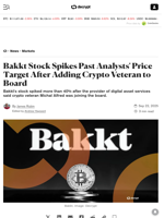 Bakkt Stock Spikes Past Analysts' Price Target After Adding Crypto Veteran to Board - Decrypt