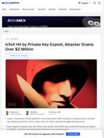 IoTeX Hacked: Private Key Exploit Sparks Sharp Token Drop