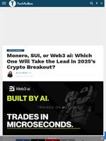 Monero Pulls Back, SUI Breaks Out & Web3 ai Shows 1,747% ROI Potential