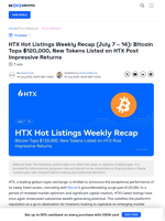 HTX Hot Listings Weekly Recap
