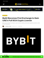 Bybit Becomes First Exchange to Gain UAE’s Full SCA Crypto License - CoinCentral