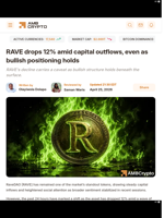 RAVE drops 12% amid capital outflows, even as bullish positioning holds - AMBCrypto