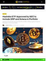 Hashdex ETF Approved by SEC to Include XRP and Solana in Portfolio - CoinCentral