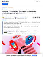 Anonymous Whale Crashes Binance’s CZ-Inspired TST Token