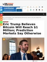 Eric Trump Believes Bitcoin Will Reach $1 Million; Prediction Markets Say Otherwise - The Crypto News Wire