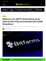 Bitfarms Ltd. (BITF) Stock Rises as AI Data Center Plans Accelerate with $50M Drawdown