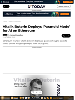 Vitalik Buterin Deploys 'Paranoid Mode' for AI on Ethereum - U.Today