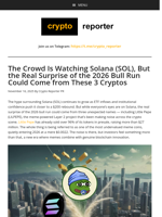 The Crowd Is Watching Solana (SOL), But the Real Surprise of the 2026 Bull Run Could Come from These 3 Cryptos