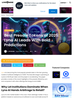 Best Presale Tokens of 2025: Lyno AI Leads With Bold Predictions | Live Bitcoin News